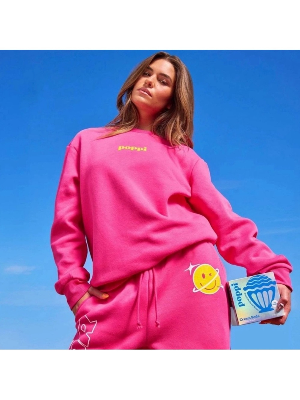 Poppi forever iconic hot pink sweatshirt